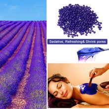 Load image into Gallery viewer, Purple Hard Wax Beans Hair Removal Painless Wax Warmer Waxing Beans Natural Pearl
