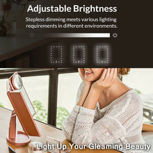 Load image into Gallery viewer, Tri-fold Vanity Makeup LED Mirror USB Touch Screen 10X Magnifing Mirror Tabletop