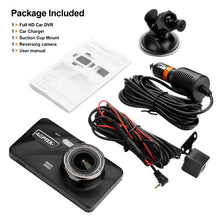 Load image into Gallery viewer, Black 4 in Vehicle 1080P Car Dashboard DVR Camera Video Recorder Dash Cam G-Sensor