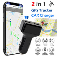 Load image into Gallery viewer, Dual USB Car Charge GPS Tracker GSM SIM Realtime GPRS Vehicle Tracking Security
