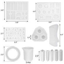 Load image into Gallery viewer, 155pcs DIY Silicone Casting Molds Tool Jewelry Making Mould Set Glitter Flower