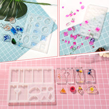 Load image into Gallery viewer, 155pcs DIY Silicone Casting Molds Tool Jewelry Making Mould Set Glitter Flower