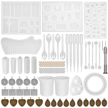Load image into Gallery viewer, 155pcs DIY Silicone Casting Molds Tool Jewelry Making Mould Set Glitter Flower