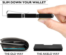 Load image into Gallery viewer, FITNATE Money Clip Carbon Fiber Wallet Pocket RIFD Blocking Card Holder Minimalist