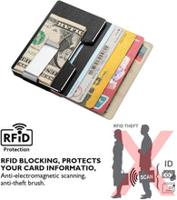Load image into Gallery viewer, FITNATE Money Clip Carbon Fiber Wallet Pocket RIFD Blocking Card Holder Minimalist