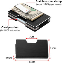Load image into Gallery viewer, FITNATE Money Clip Carbon Fiber Wallet Pocket RIFD Blocking Card Holder Minimalist