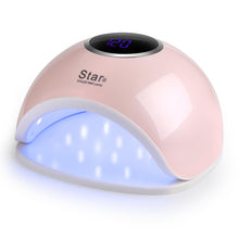 Load image into Gallery viewer, Pink FINATE 72W UV LED Gel Nail Lamp with 4 Timers Auto Sensor Quick Dry Manicure Set
