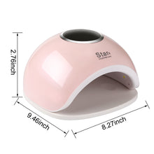 Load image into Gallery viewer, Pink FINATE 72W UV LED Gel Nail Lamp with 4 Timers Auto Sensor Quick Dry Manicure Set