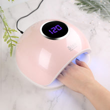Load image into Gallery viewer, Pink FINATE 72W UV LED Gel Nail Lamp with 4 Timers Auto Sensor Quick Dry Manicure Set