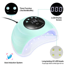 Load image into Gallery viewer, Green LED Nail Lamp 48W UV LED Gel Nail Lamp with 4 Timers 10s/30s/60s/99s Auto Sensor