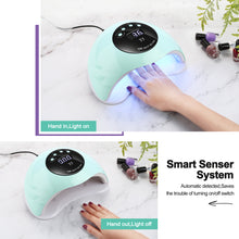 Load image into Gallery viewer, Green LED Nail Lamp 48W UV LED Gel Nail Lamp with 4 Timers 10s/30s/60s/99s Auto Sensor