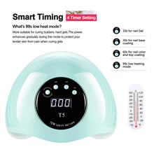 Load image into Gallery viewer, Green LED Nail Lamp 48W UV LED Gel Nail Lamp with 4 Timers 10s/30s/60s/99s Auto Sensor