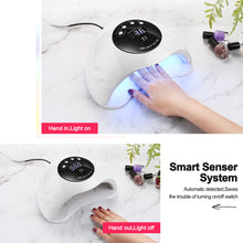 Load image into Gallery viewer, White LED Nail Lamp 48W UV LED Gel Nail Lamp with 4 Timers 10s/30s/60s/99s Auto Sensor