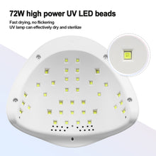 Load image into Gallery viewer, White LED Nail Lamp 48W UV LED Gel Nail Lamp with 4 Timers 10s/30s/60s/99s Auto Sensor