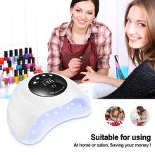 Load image into Gallery viewer, White LED Nail Lamp 48W UV LED Gel Nail Lamp with 4 Timers 10s/30s/60s/99s Auto Sensor