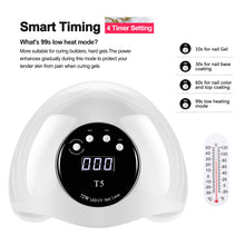 Load image into Gallery viewer, White LED Nail Lamp 48W UV LED Gel Nail Lamp with 4 Timers 10s/30s/60s/99s Auto Sensor