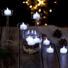 Load image into Gallery viewer, AGPtEK 24pcs Timer Flickering Flameless LED Candles Battery-Operated Tealights for Wedding Holiday Party Home Decoration (Cool White)