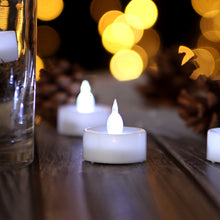 Load image into Gallery viewer, 24 Pieces Warm White LED Tealight Flameless Smokeless Candles Wedding