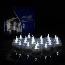 Load image into Gallery viewer, 60pcs Cool White LED Candle Light Flameless Tealight Coin Battery Operated Party