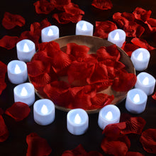 Load image into Gallery viewer, 12Pcs Cool White Flickering Led Tealight Timer Candles