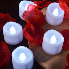 Load image into Gallery viewer, 12Pcs Cool White Flickering Led Tealight Timer Candles