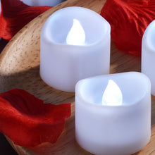 Load image into Gallery viewer, 12Pcs Cool White Flickering Led Tealight Timer Candles