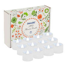 Load image into Gallery viewer, 12Pcs Cool White Flickering Led Tealight Timer Candles
