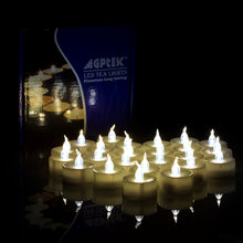 Load image into Gallery viewer, 100pcs LED Flickering Candles Tea Light Warm White Flameless Smokeless Flashing
