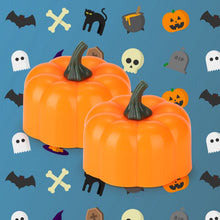 Load image into Gallery viewer, IMAGE 12 Packs LED Pumpkin Lights Battery Operated Pumpkin Tealight Candles for Halloween, Christmas, Thanksgiving and Theme Parties