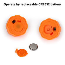 Load image into Gallery viewer, IMAGE 12 Packs LED Pumpkin Lights Battery Operated Pumpkin Tealight Candles for Halloween, Christmas, Thanksgiving and Theme Parties