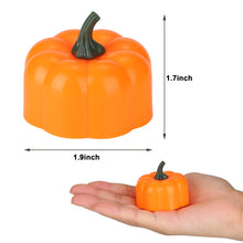 Load image into Gallery viewer, IMAGE 12 Packs LED Pumpkin Lights Battery Operated Pumpkin Tealight Candles for Halloween, Christmas, Thanksgiving and Theme Parties