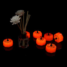 Load image into Gallery viewer, 12 Packs LED Pumpkin Lights Battery Operated Pumpkin Tealight Candles for Halloween, Christmas, Thanksgiving and Theme Parties
