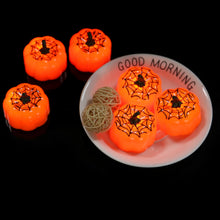 Load image into Gallery viewer, 12 Packs LED Pumpkin Lights Battery Operated Pumpkin Tealight Candles for Halloween, Christmas, Thanksgiving and Theme Parties