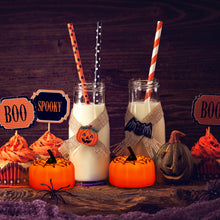 Load image into Gallery viewer, 12 Packs LED Pumpkin Lights Battery Operated Pumpkin Tealight Candles for Halloween, Christmas, Thanksgiving and Theme Parties