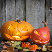 Load image into Gallery viewer, 12 Packs LED Pumpkin Lights Battery Operated Pumpkin Tealight Candles for Halloween, Christmas, Thanksgiving and Theme Parties