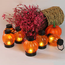 Load image into Gallery viewer, 12 Packs LED Pumpkin Tealights Smokeless Candles Halloween Chrismas Parties