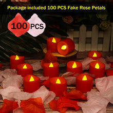Load image into Gallery viewer, 12Pcs Amber Yellow LED Tealight Flameless Candles with Timer