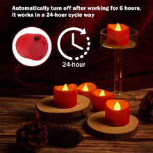 Load image into Gallery viewer, 12Pcs Amber Yellow LED Tealight Flameless Candles with Timer