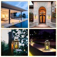 Load image into Gallery viewer, Solar Powered Led Outdoor Lantern Waterproof Candle Hanging Light Patio Pathway Yard Decoration