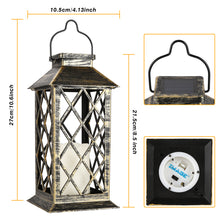 Load image into Gallery viewer, Solar Powered Led Outdoor Lantern Waterproof Candle Hanging Light Patio Pathway Yard Decoration