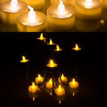 Load image into Gallery viewer, 100pcs Amber Yellow LED Candle Tea Light Flameless Steady Tealight