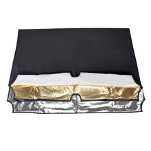 Load image into Gallery viewer, Nicam 35inchx47inch/ 90x120 CM 5-in-1Photo Studio Reversible Gold/Silver & Black/White and Translucent Fabric Panel Light Reflector with Mounting Bracket and Carrying Bag