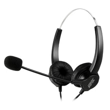 Load image into Gallery viewer, 2.5mm Dual Headset for Cordless Phones 6FT Hands-Free Noise Cancelling Monaural Headset