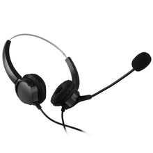 Load image into Gallery viewer, 2.5mm Dual Headset for Cordless Phones 6FT Hands-Free Noise Cancelling Monaural Headset
