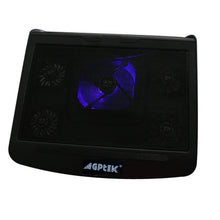 Load image into Gallery viewer, Portable 5 Fans Cooling Pad LED Light Radiator Coolpad Stand Laptop PC Notebook