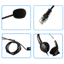 Load image into Gallery viewer, Call Center Noise Cancelling Corded Binaural Hands-free Headset Headphone With Microphone