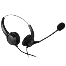 Load image into Gallery viewer, Call Center Noise Cancelling Corded Binaural Hands-free Headset Headphone With Microphone