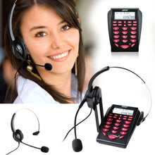 Load image into Gallery viewer, Call Center Dialpad Corded Headset Office Telephone with Corded Headset