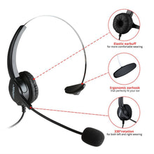 Load image into Gallery viewer, Call Center Dialpad Corded Headset Office Telephone with Corded Headset