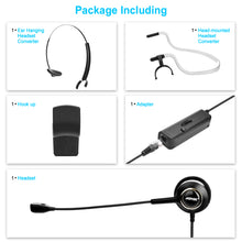 Load image into Gallery viewer, Noise Canceling Headset Convertible RJ9 Earphone with Microphone Adaptor